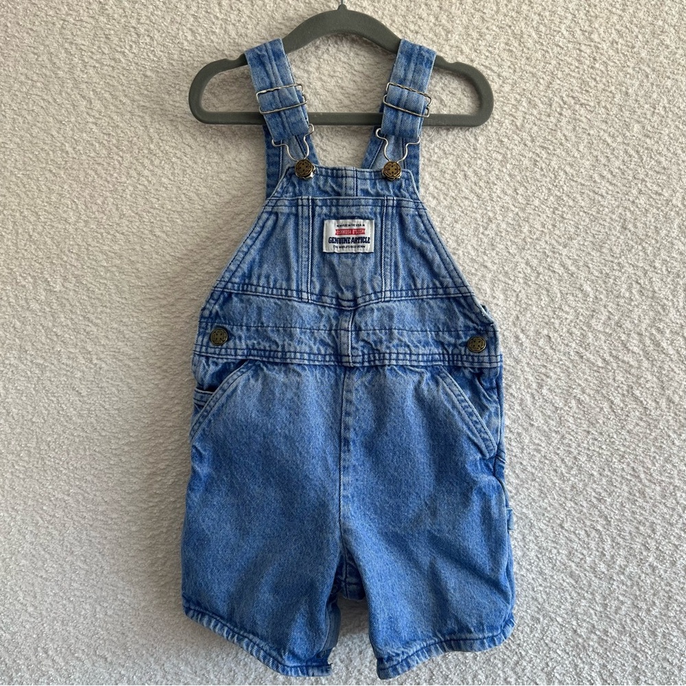 Osh Kosh B’Gosh Vintage Retro‎ Toddler 100% Cotton Blue Denim Overalls Size 3T